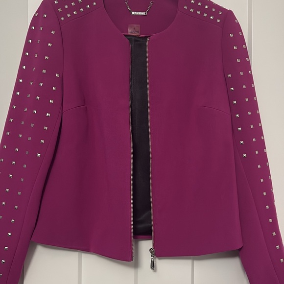 NYGARD women’s studded fuchsia jacket size: 8 - Picture 4 of 6